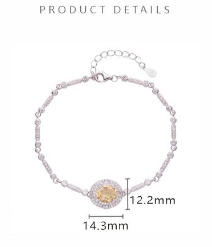 Citrine Amethyst Topaz and Aquamarine Bracelet for Women